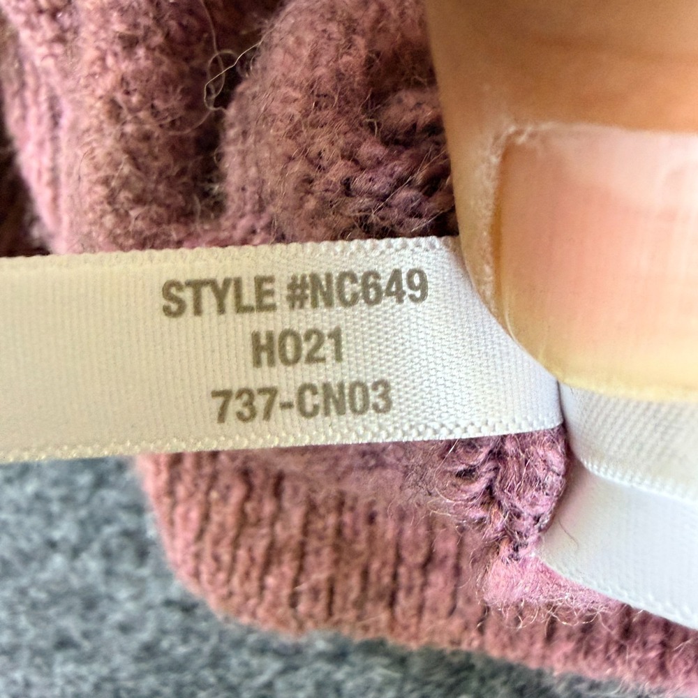 Madewell Dillon Pullover Sweater‎ Womens 2XS Heather Loganberry Ribbed Mock Neck - Picture 8 of 9